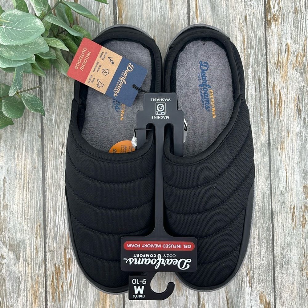 Men’s Dearfoams Cozy Comfort Energy Walk Clog Slippers Shoes Size M 9-10